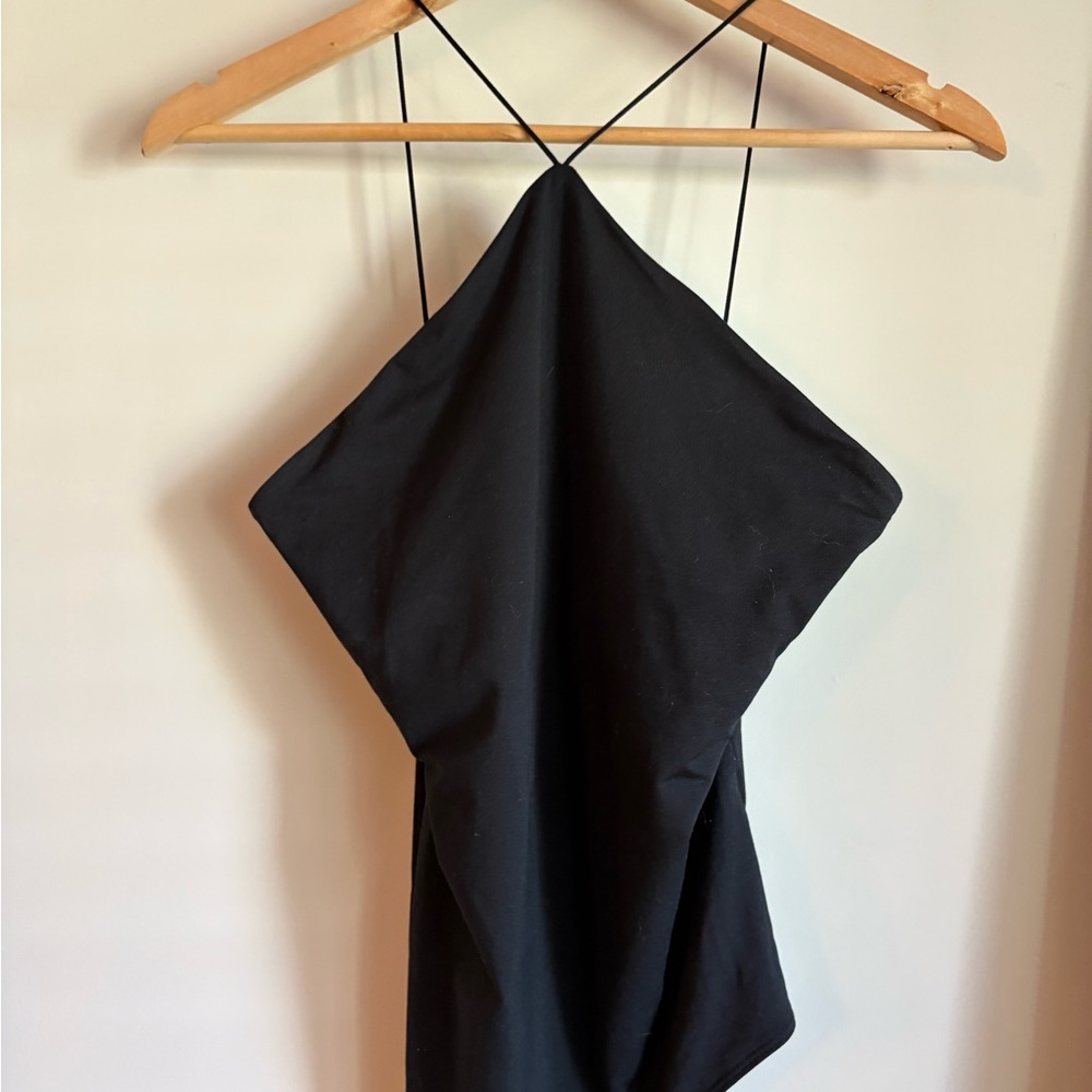 Black H&M Halter Bodysuit